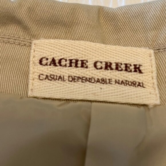 CACHE CREEK Safari Style Jacket Neutral Fully Lined 100% Cotton Military Utility - Picture 9 of 15